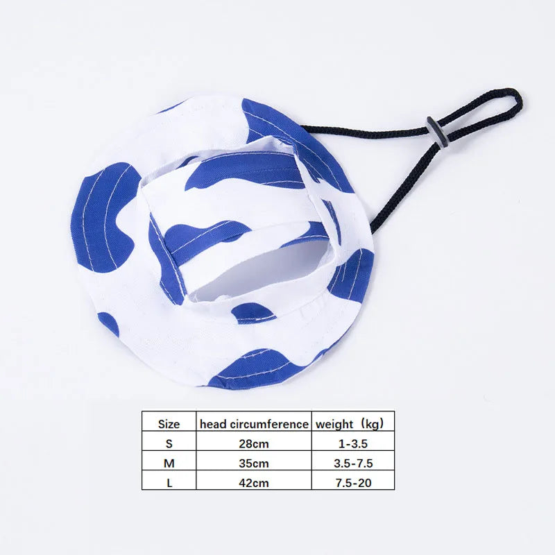 Pets Hat with Ear Holes Adjustable Baseball Cap for Medium Small Dogs Summer Dye Cats Sun Cap Pet Outdoor Hat Pet Supplies