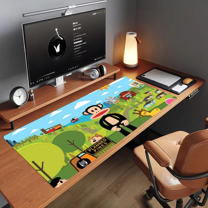 Fashion P-Paul F-Frank Mouse Pad Non-slip Rubber Computer Mat Gamer Balance Decoracion Deskmat Laptop Office Large