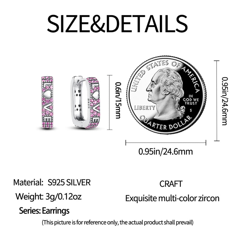 925 Sterling Silver Star Moon Heart Shape Earrings Jewelry Versatile Hoop Earrings For Women Jewelry Fine Birthday Party Gifts