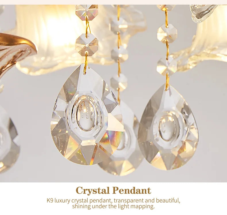 Nordic Modern Luxury Ceiling Chandelier Lighting 2025 Lustre Living Room Hotel Villa Lobby Crystal Hanging Lamp Luminaria Lights