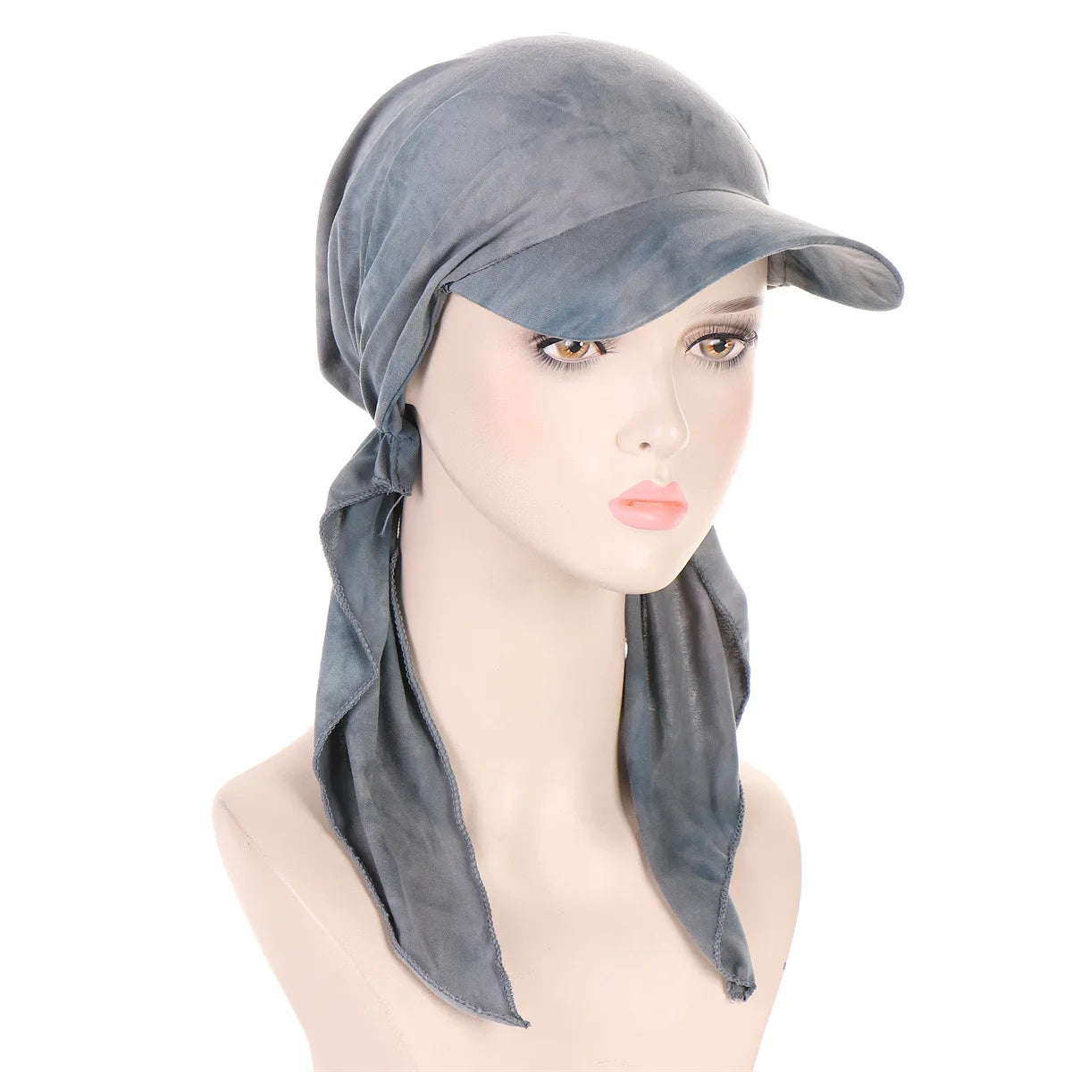 Trendy Print Muslim Hijab Caps With Brim Women Baseball Cap Wrap Head Ramadan Ladies Fashion Headwear Turban Bonnet