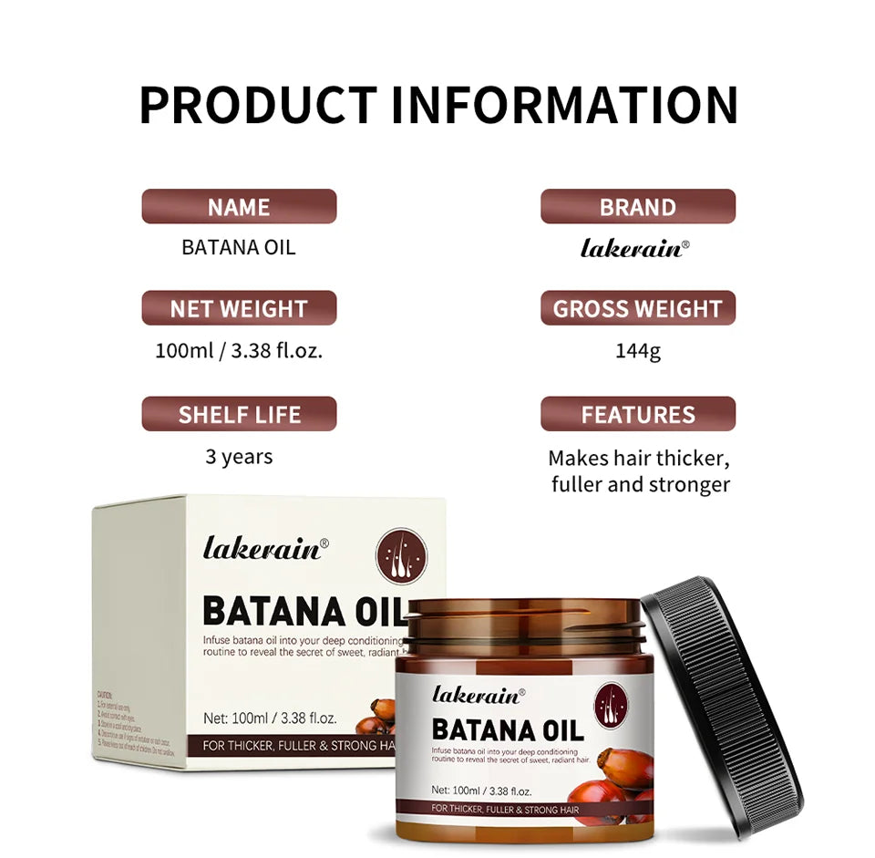 Batana Oil Unrefined Raw for Hair Growth Enhance Efficacy for Thicker Strength Moisturize the scalp Add moisture and nutrition