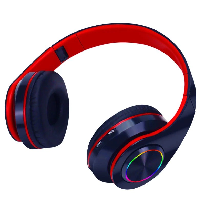 RGB Luminous Headset Bluetooth Headphones Noise Cancelling Wireless Earphones for Students Gamers Music Lovers