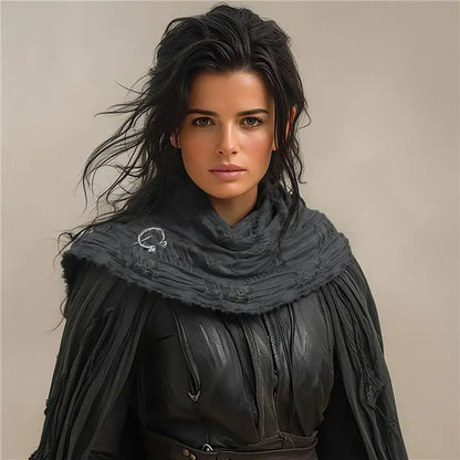 Techwear Style Ripped Tassel Punk Vintage Scarf Man Woman Medieval Knight Cape Cloak Halloween Cosplay Shawl Costume