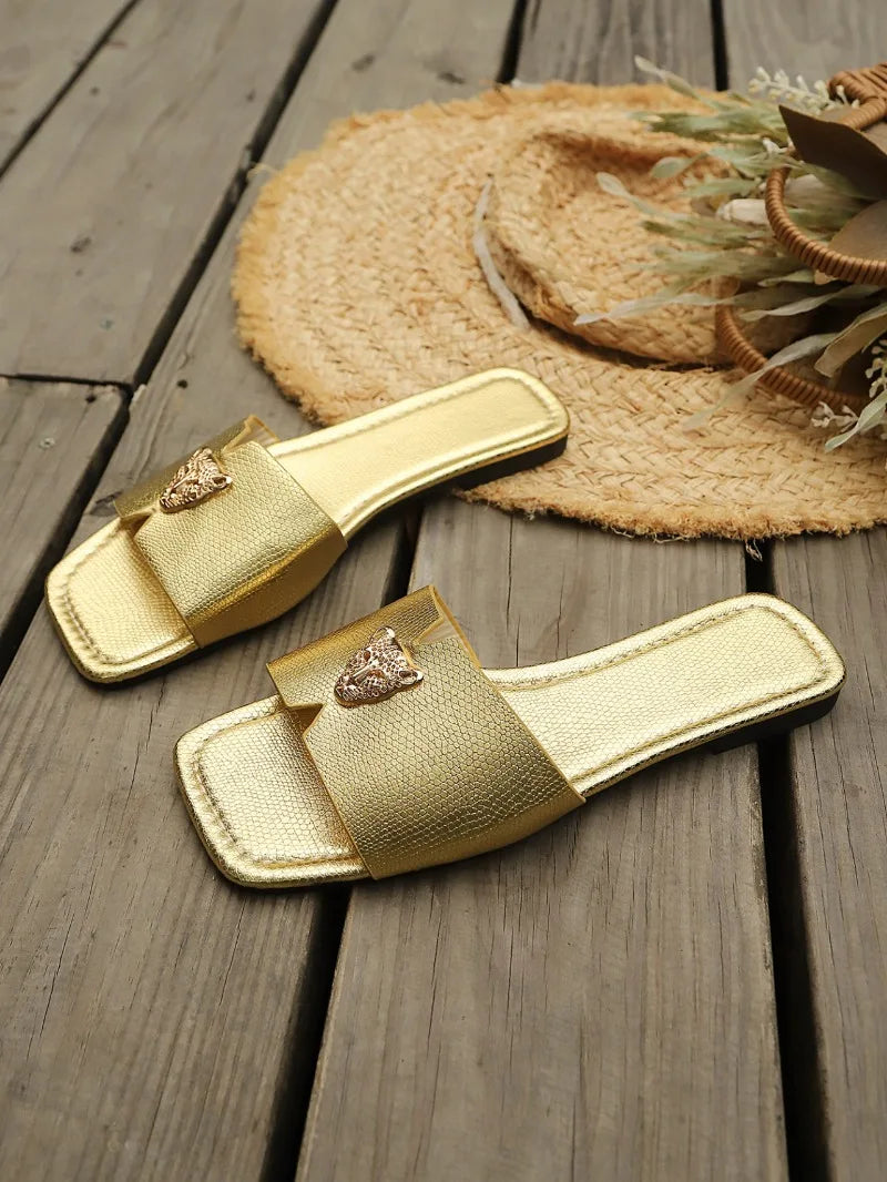 Luxury Brand Designer Women'S Sandals Fashionable And Elegant Flat Shoes Sexy Casual Beach Shoes Summer Outdoor Slippers women