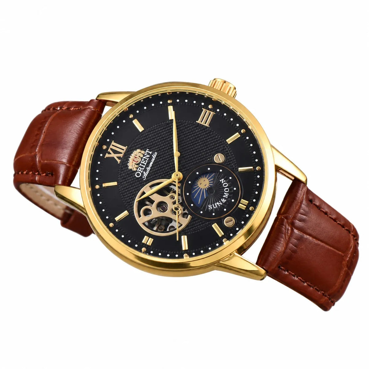 Full-Featured Ultra-Thin Automatic Sports Watch with Skeleton Dial and World Time O Series S1