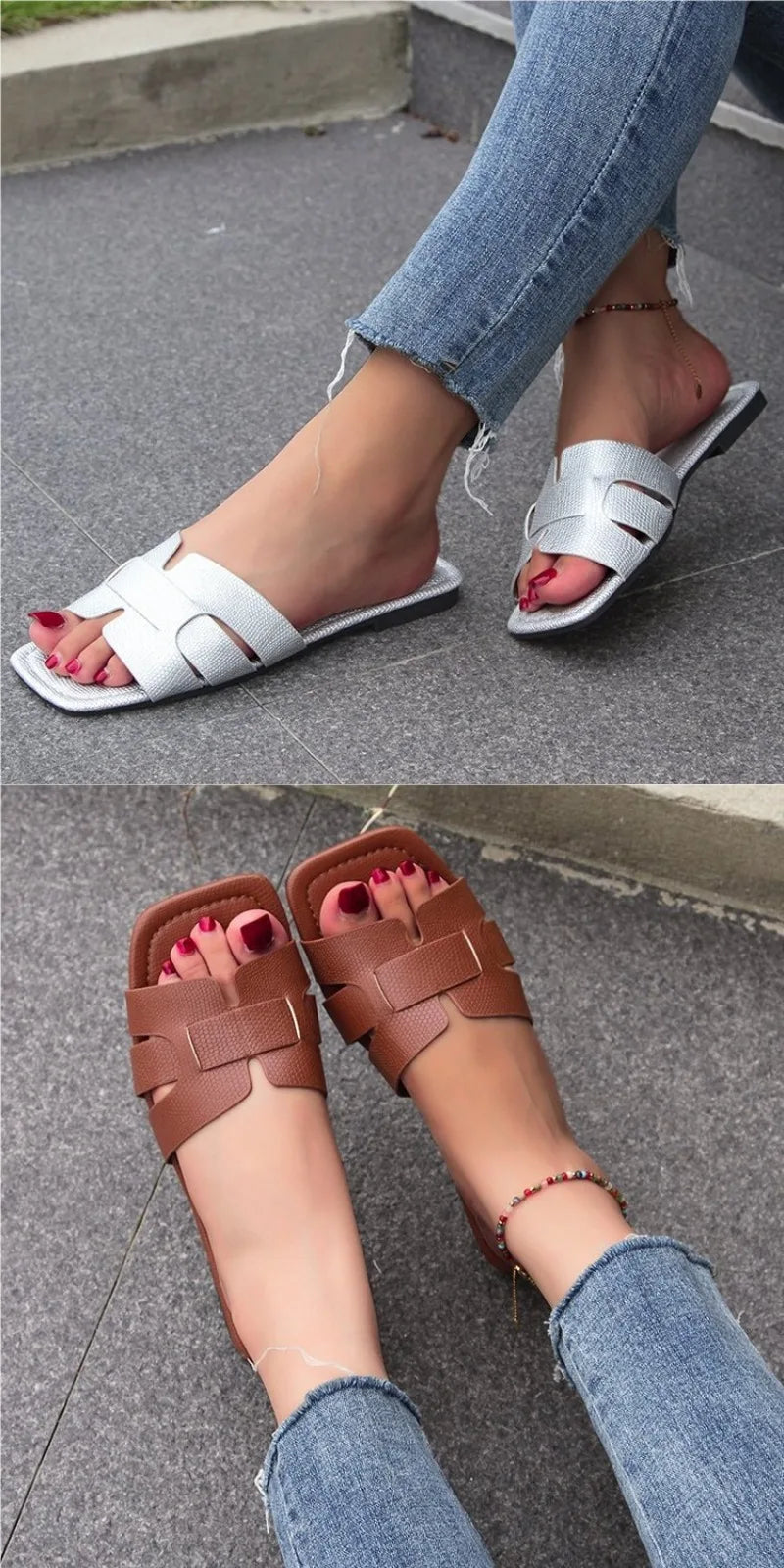Luxury Brand Designer Women'S Sandals Fashionable And Elegant Flat Shoes Sexy Casual Beach Shoes Summer Outdoor Slippers women