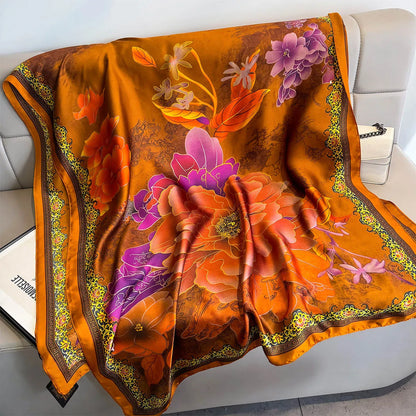 Luxury Brand Women Summer Scarves Shawls Wraps Soft Female Beach Yellow Stole Bandanna Foulard Muffler Scarf