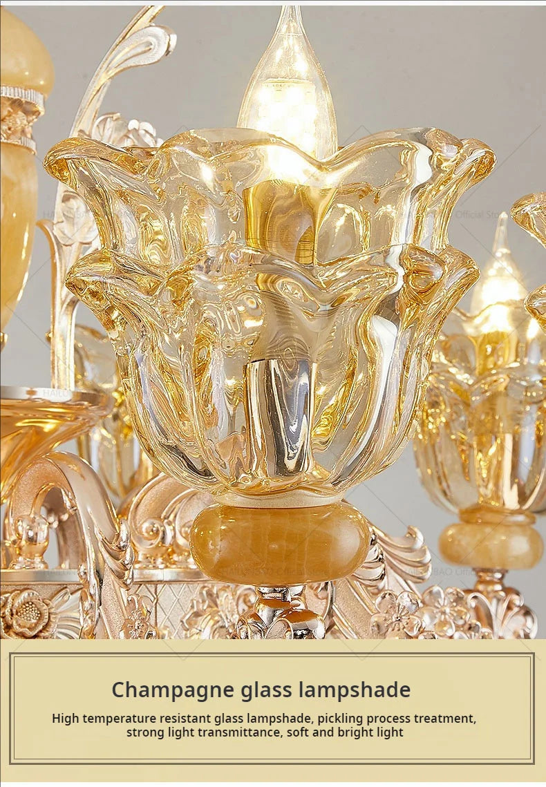 Postmodern Chandelier Living Room Lights European Dining Room Bedroom Home Master Luxury Atmospheric Lamps Villa Crystal Lamps