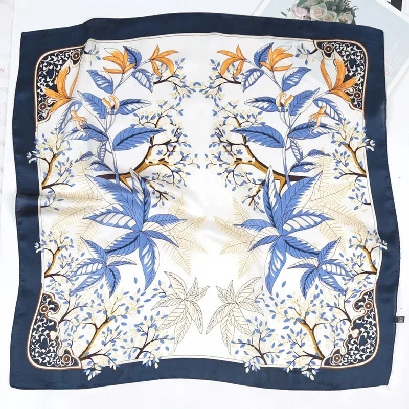 2026 Designer Women Chiffon Foulard Bandana Scarf 70cm Shawl Kerchief Square Headscarf Scarves Head Wraps Scarves Female Scarf
