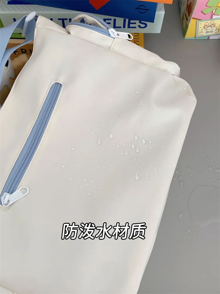 Trendy Transparent Simple Crossbody Bag for Girls Large Capacity School Shoulder Bag Comfortable and Versatile Texture Ita Bag