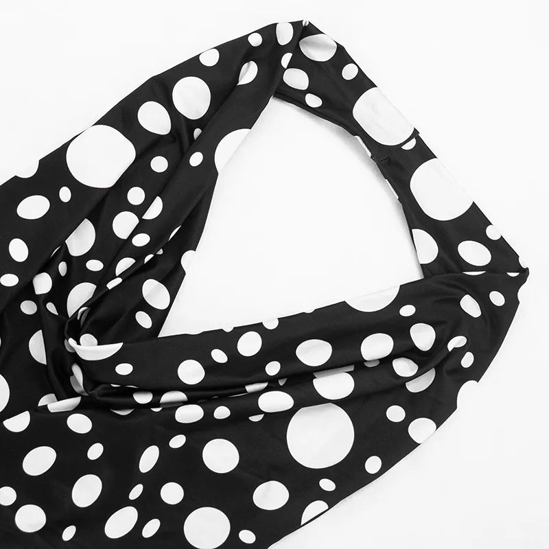 Sexy Polka Dot Romper Women Summer Sleeveless Crew Neck Backless  Bodycon Rompers Jumpsuit for Woman Playsuit