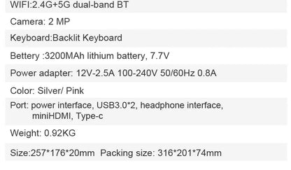 CRELANDER Mini Yoga Laptop 10.95"Touch Screen DDR4 16GB M2 SSD Backlit Keyboard 360° Flipable Windows 11 Laptops PC Tablet
