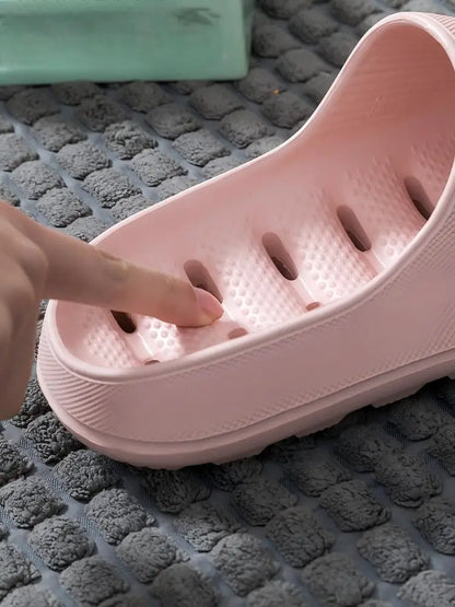 Men's Bathroom Bathing Slippers Women's New Summer Indoor Home Eva Anti-Slip Anti-Odor Couple Shower Leakage Quick-Drying Slippers for Women