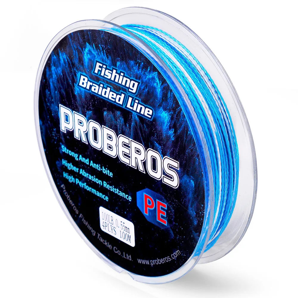 New Daima 4 series 100 meters fishing line, camouflage green PE line 0.6 #-10 #braided line fishing gear fishing line wholesale