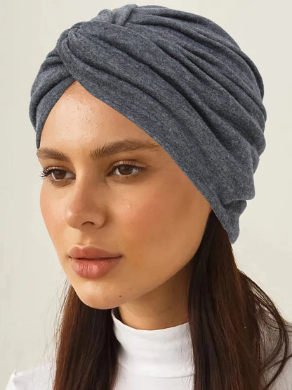 Forehead Cross Women Hijab Caps Elastic Fabric Muslim Instant Turban Bonnet Ready To Wear HIjabs Chemotherapy Cap