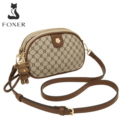 FOXER 2026 Fashion New Women's Shoulder Bag PVC Leather Female Crossbody Bag Chic Daily Lady Cellphone Bag Purse