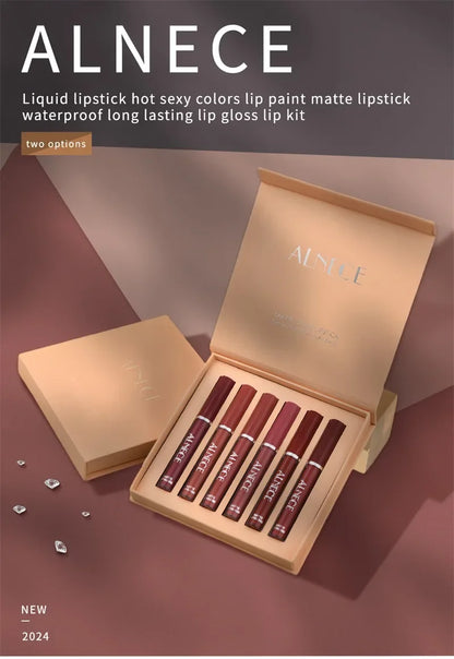 Combination Lipstick Set Makeup for Women Waterproof Long Lasting Cosmetics Matte Velvet Nude Color Lipstick Makeup Gift Box
