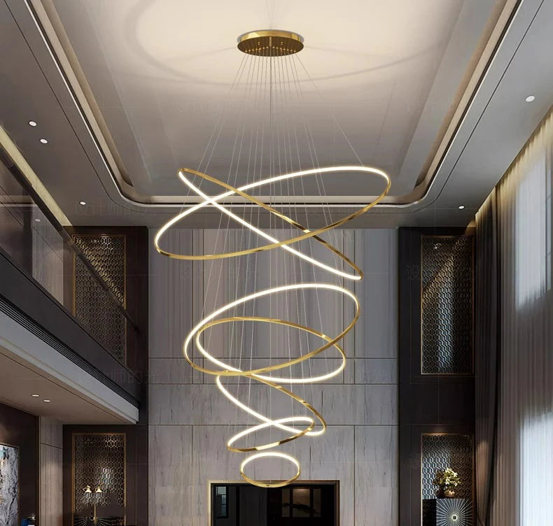 Nordic home decoration, stair chandelier, living room and dining room Pendant lights, ceiling light, indoor lighting