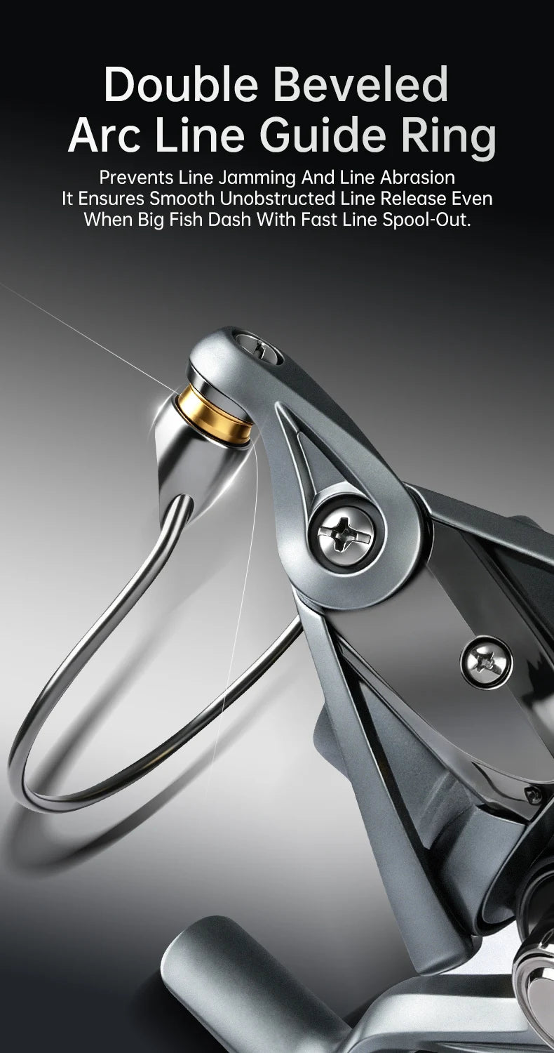 Kingdom TERTIA Spinning Fishing Reel Ultra-Long Casting 1000-5000 Max Drag 15KG 8+1 BB 5.2:1 Freshwater Saltwater Fishing