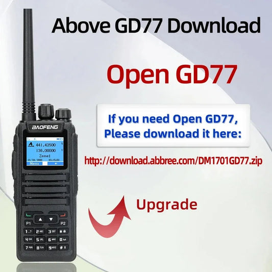 Baofeng Radio Dmr Dm-1701 Open Gd77 Sms 5W Digital Walkie Talkie  Hunting Camping Two-Way Radio