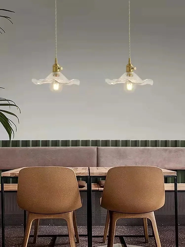 Nordic Minimalism LED Pendant Light Fixtures Bedroom for Living Room Bar Colorful Glass Copper Hanging Lamp Lights