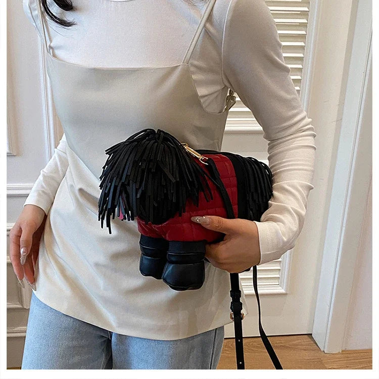 Unique Designer Purse and Handbags for Women Leather Shoulder Bag High Quality 3D Dog Shape Wedding Evening Clutch Bag Party Bag