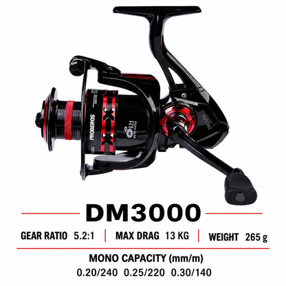 1000-8000 Full Metal Spinning Fishing Reel 4.7:1-5.2:1 23KG Max Drag Long Cast Carp Sea Fishing Wheel Accessories