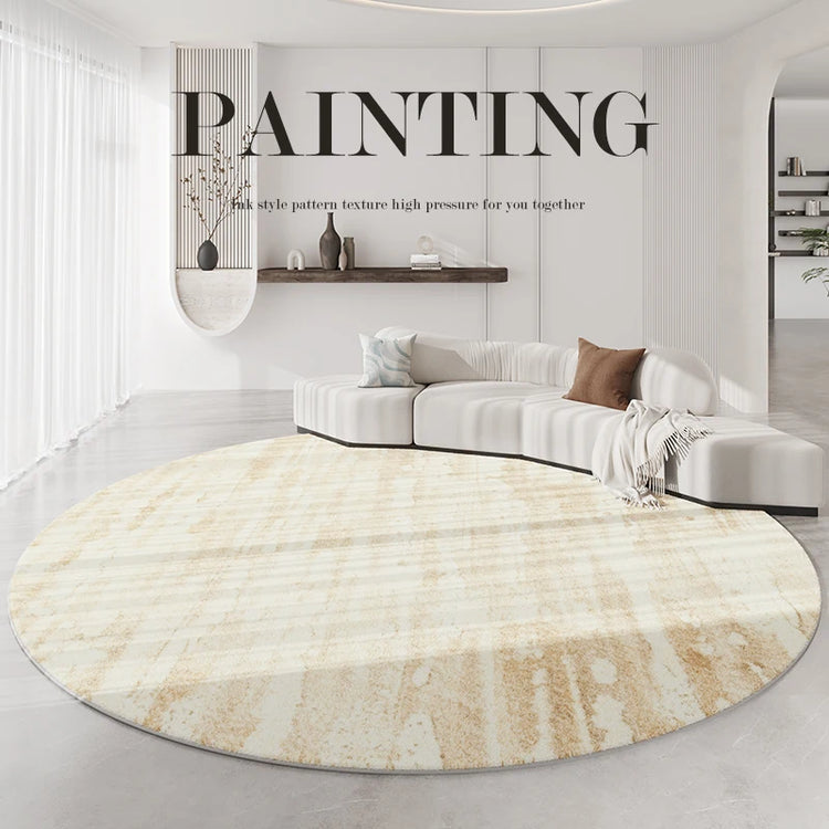 Splash ink living room decoration Round carpet large area lounge anti-slip mat luxury Nordic rugs for bedroom washable study rug