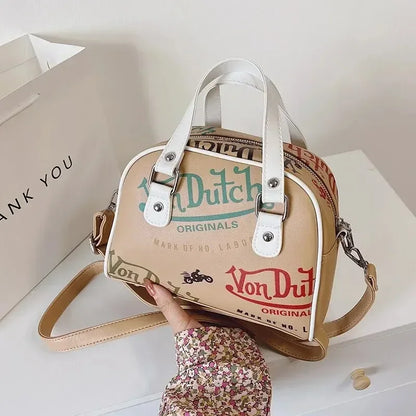Women Bag Y2K Luxury Designer Handbag Shopping Crossbody Graffiti Purses PU Leather Shoulder Bags for Women
