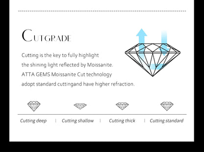 ATTAGEMS 1.0ct Round Engagement Ring 18K Yellow Gold Plated 925 Sterling Silver Diamond Moissanite Rings For Women Fine Jewelry