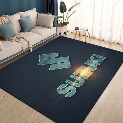 Suzuki Motorcycle Large Area Rug Carpet for Home Living Room Kids Bedroom Sofa Doormat Decor Non-slip Floor Mat Home Decoration