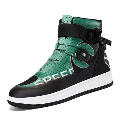 Man Studded Boots Waterproof Motorcycle Shoes Wear-Resistant Motocross Boots Anti-Fall Motorcycle Equipment Motorcycle Boots