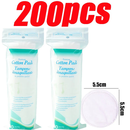 Disposable Soft and Breathable Circular Makeup Remover Pads Doubles Sided Cotton Pads Non-Irritating for Daily Facial Cleaning