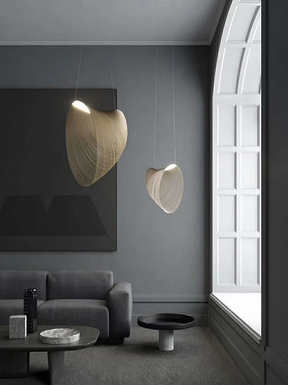 Pendant Lights Modern Italian Design Pendant Light for Dining Room Living Room Rustic Wood Ceiling Lamp Vintage Wabi Sabi Style