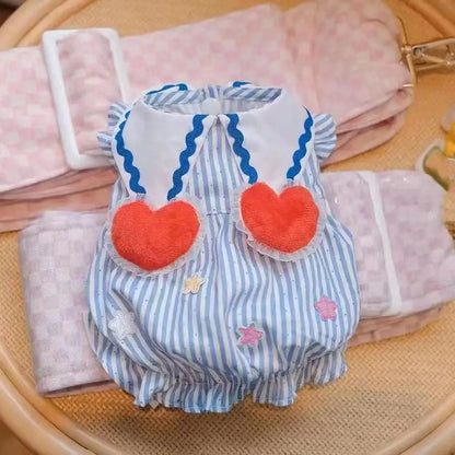 Summer Pet Dog Cat Clothes for Small Dogs Cats Bubble Puppy Princess Striped Dress Cats Kitten Rabbit Clothing Pet Supplies