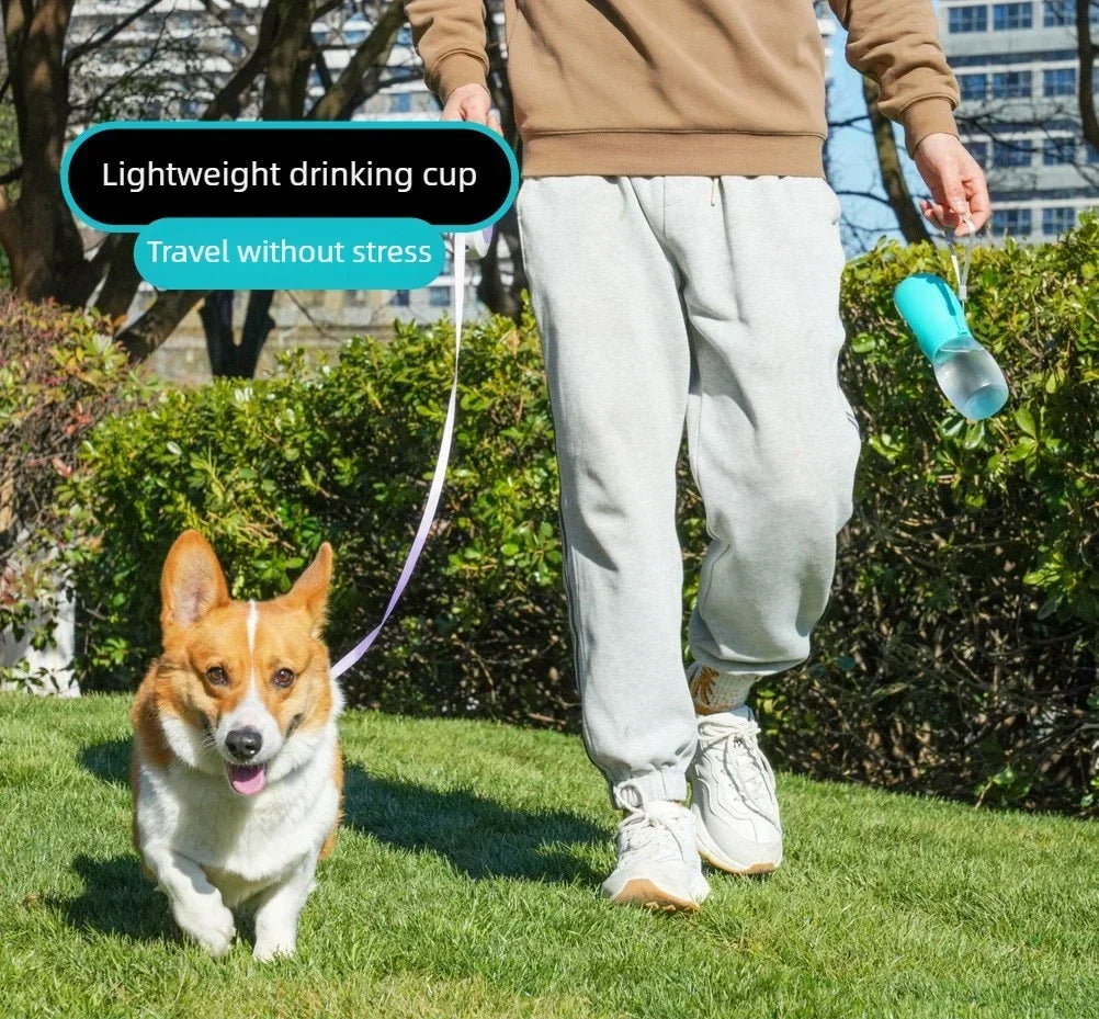 1PC 300ml 500ml Travel Pet Water Bottle Integrated Drinking Bowl Portable Dispenser for Dogs Cats Outdoor Travel and Activities