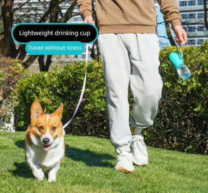 1PC 300ml 500ml Travel Pet Water Bottle Integrated Drinking Bowl Portable Dispenser for Dogs Cats Outdoor Travel and Activities