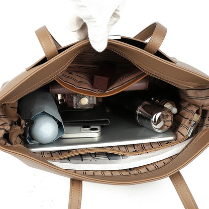 High Quality Leather Shoulder Crossbody Messenger Tote Bag Large Handbag Purses Genuine Brand Luxury Designer Women Bags