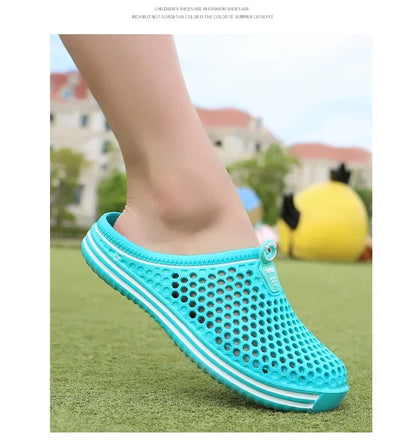 Men Shoes 2024 Beach Slippers Unisex Hollow Out Casual Women Beach Sandal Flip Flops Shoes Non-slip Size 36-45 Mens Slippers