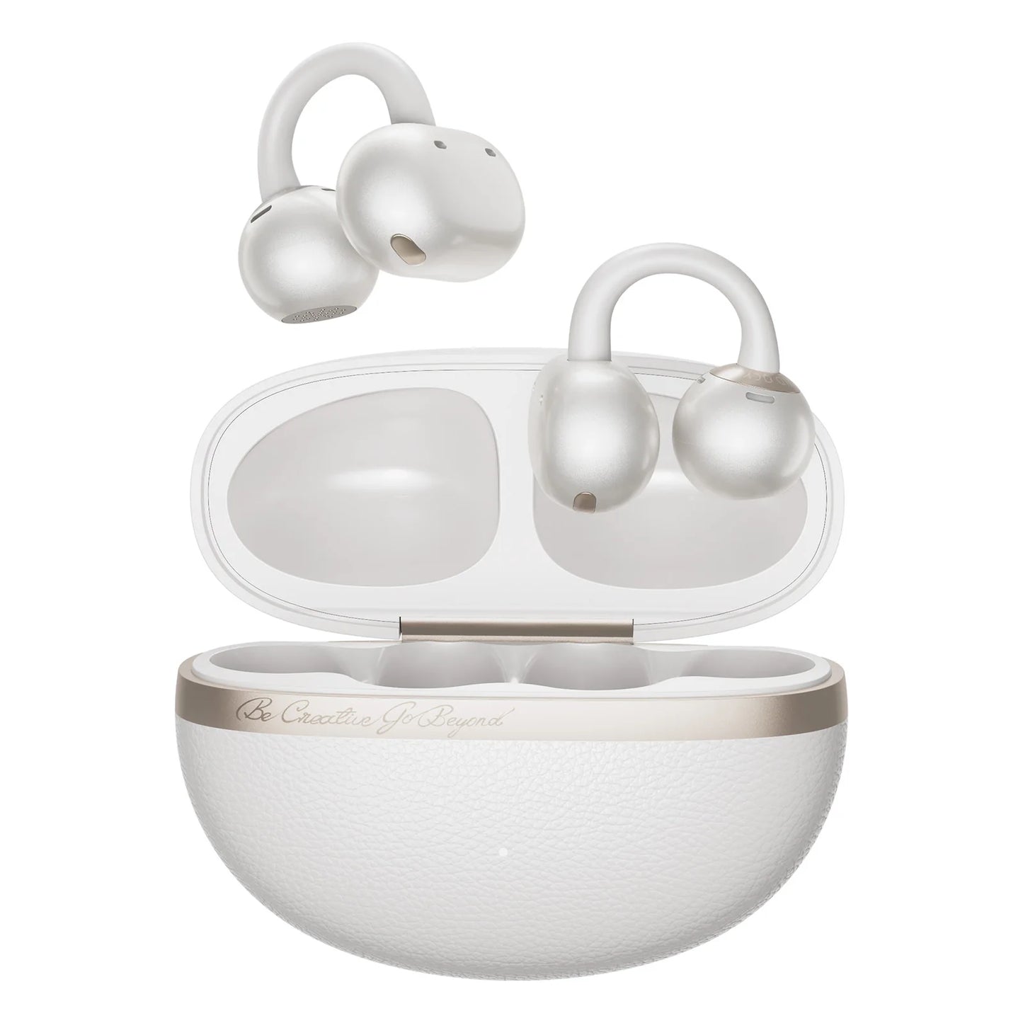 QCY CT06 Clip On Earbuds Crossky C50 Open Ear Wireless Bluetooth 6.0 Headphones with 4 Mic 35H Earbuds Comfortable for Running