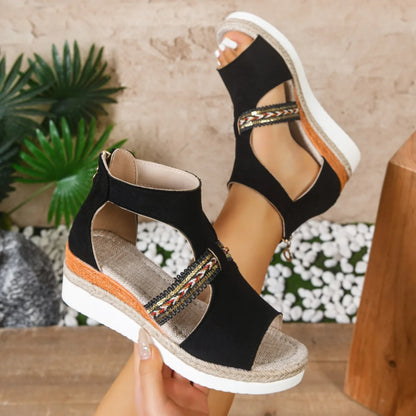 Trend Women Wedges Sandals Platform Casual Sandals Women 2026 New Summer Lightweight Shoes for Women Beach Luxury Designer Shoes