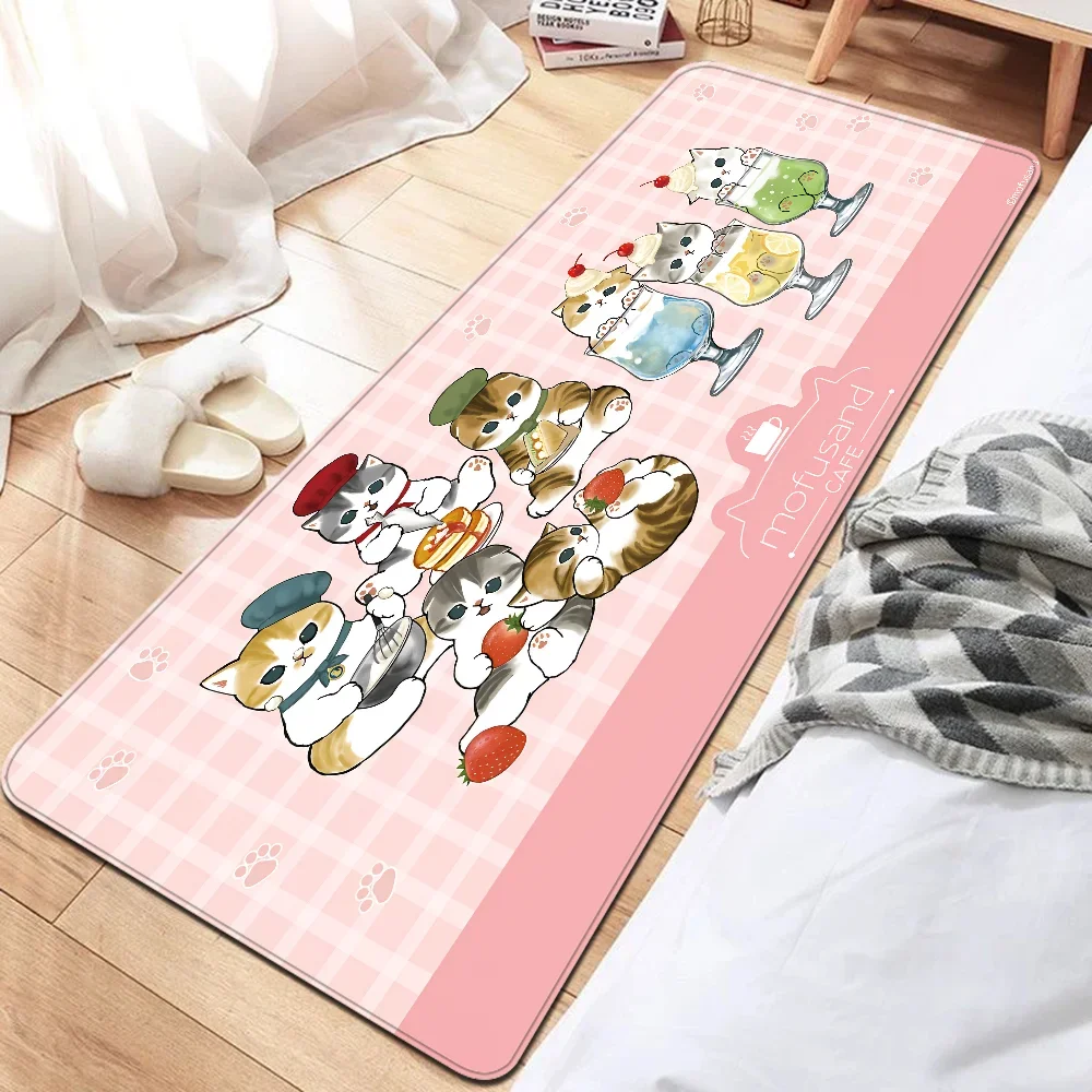 Funny Cat M-Mofusand  Floor Mat Bathroom Mat Kids Room Bedroom Decoration Anti-Slip Doormat Living Room Bedside Area Rugs