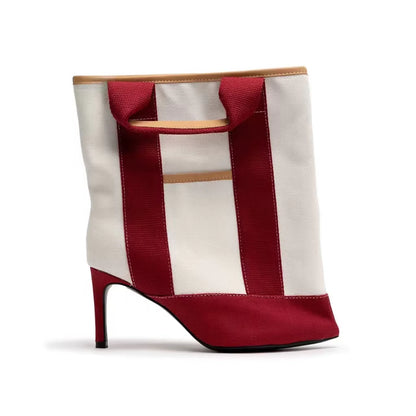 PU Leather Pointed Toe Metal Chain Mid-Calf Women Boots Stiletto High Heels Slip On Design Large Size Fashion Lady Shoes