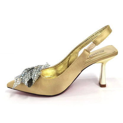 Excellent Italian Hollow Design Women Shoes Matching Bag in Silver Color Mature African Ladies Comfortable Sandals for Party