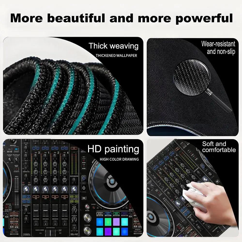 Mouse Pad Music Radio Dj Panel Gamer printon demand Custom Computer MousePad Natural Rubber Office Soft PC Accessory Desktop Pad