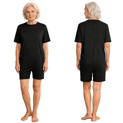 Men Women Special Needs Adaptive Clothing Elderly Alzheimer ASD Anti-Strip Jumpsuit Back Zipper Bodysuit Daily Wear Homewear