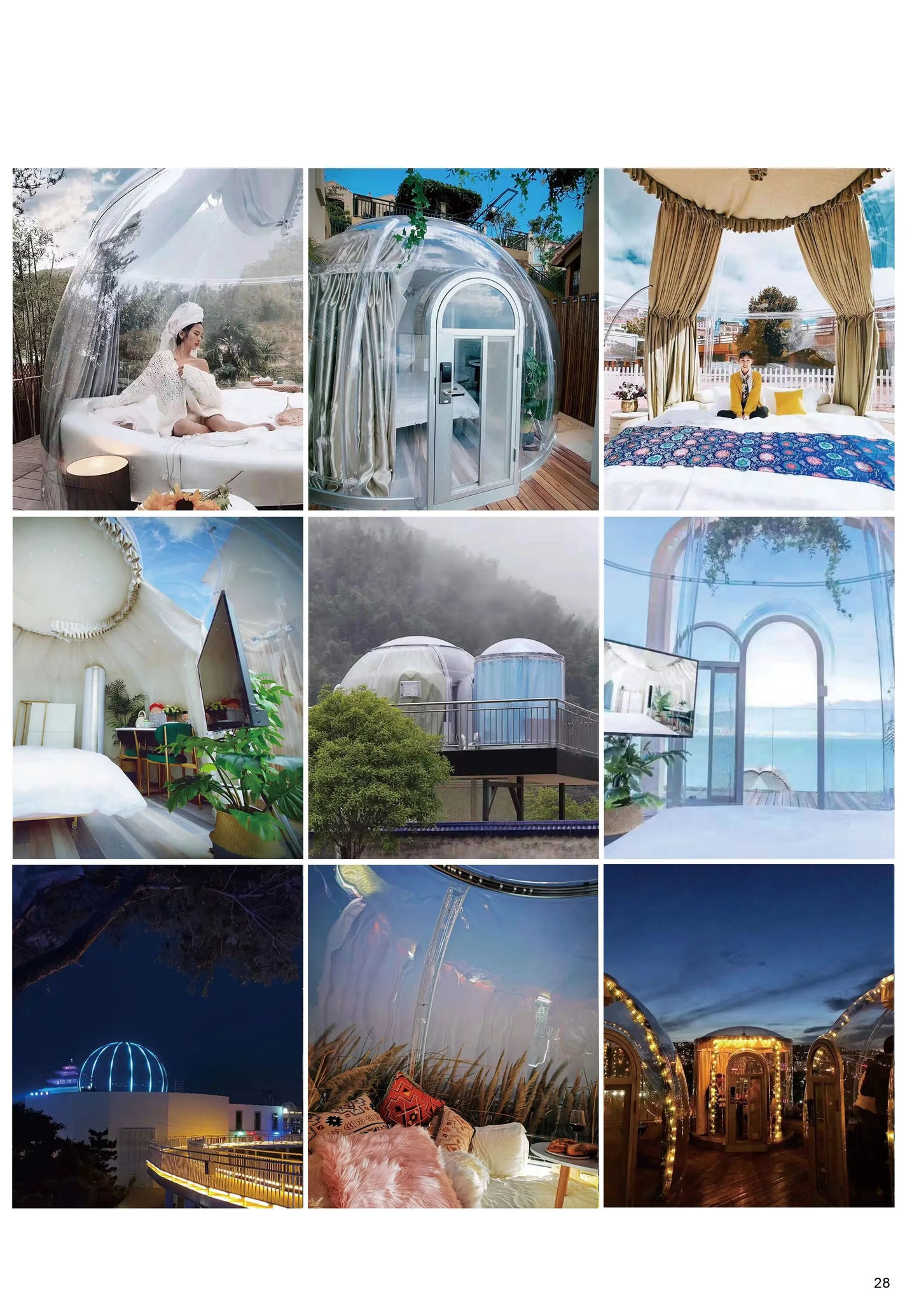 Dome House Geodesic Pvc Steel Frame Glamping Tent Accommodation Luxury Outdoor Hotel Tent