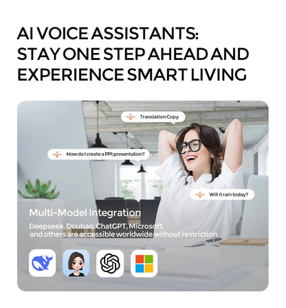 Smart AI Glasses 4K 800W HD Camera Video Recording Voice Call Intelligent AI Translation GlassesBluetooth Music Sunglasses