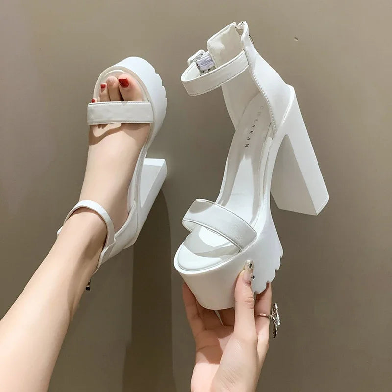 Super High Heels Women's Shoes Fashion Elegant High Heel Sandals Women Party Wedding Pumps Women Luxury Peep Toe Platform Sandal